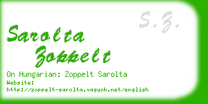 sarolta zoppelt business card